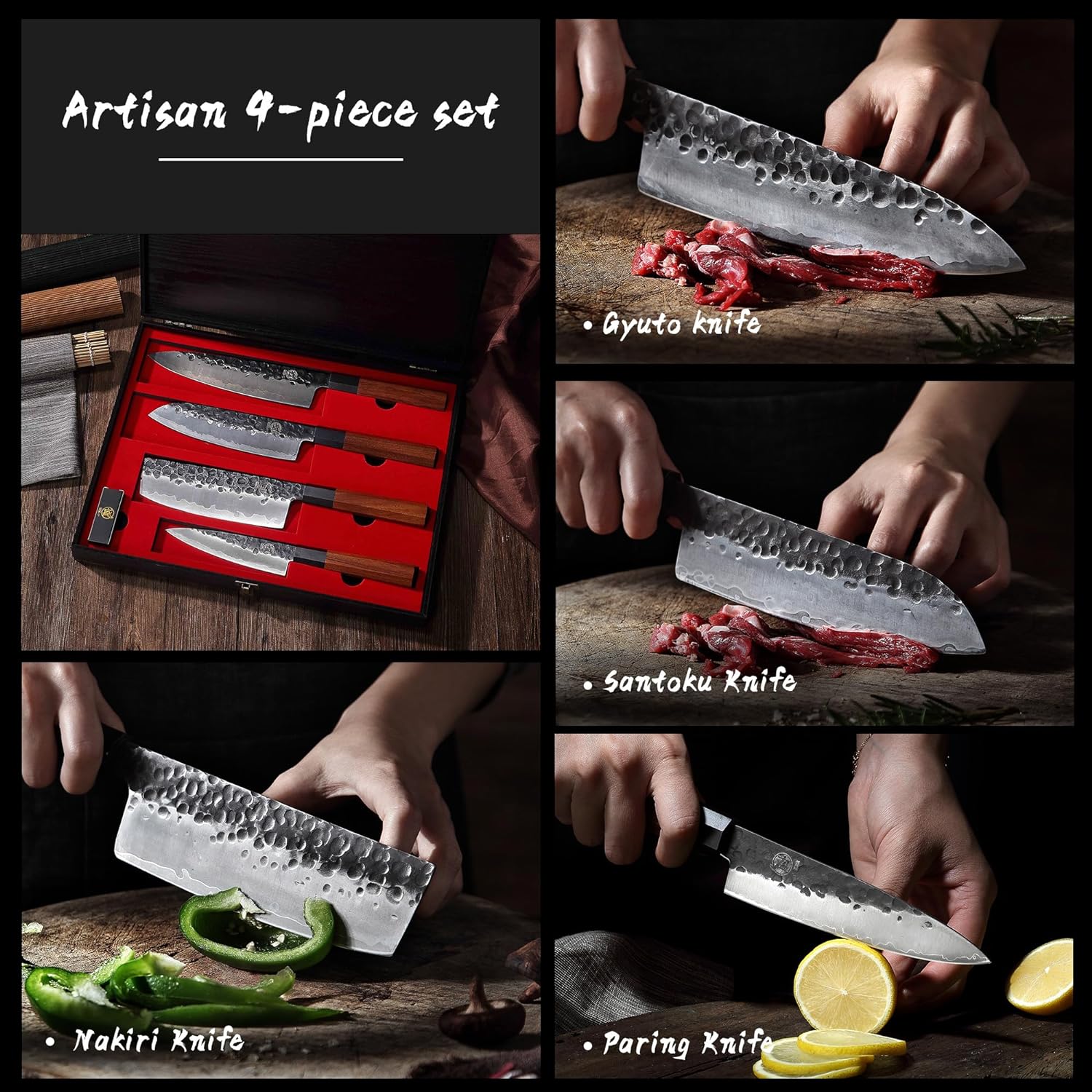 MITSUMOTO SAKARI 4-Piece Japanese Chef Knife Set